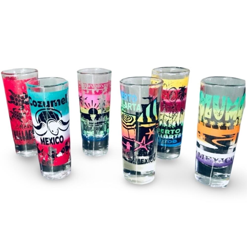 Lot of 6 Souvenir Shot Glasses